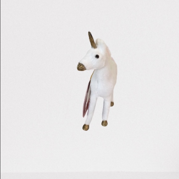 Unicorn ornament NWT white with rainbow mane, tail - Picture 3 of 5